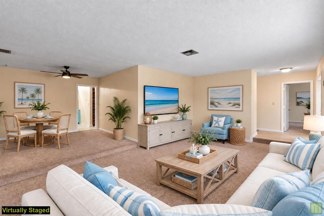 Living Room / Dining Room - staged