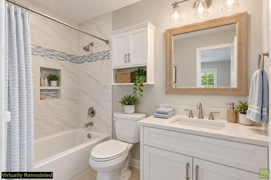 Primary Bathroom - virtually remodeled
