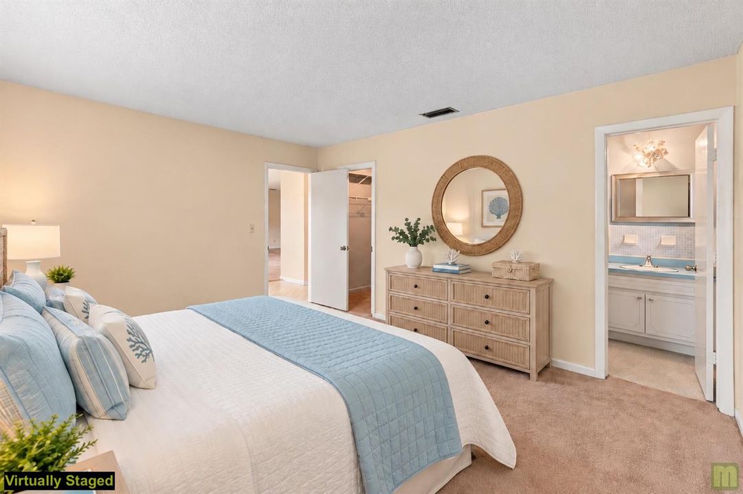 Primary Bedroom - staged