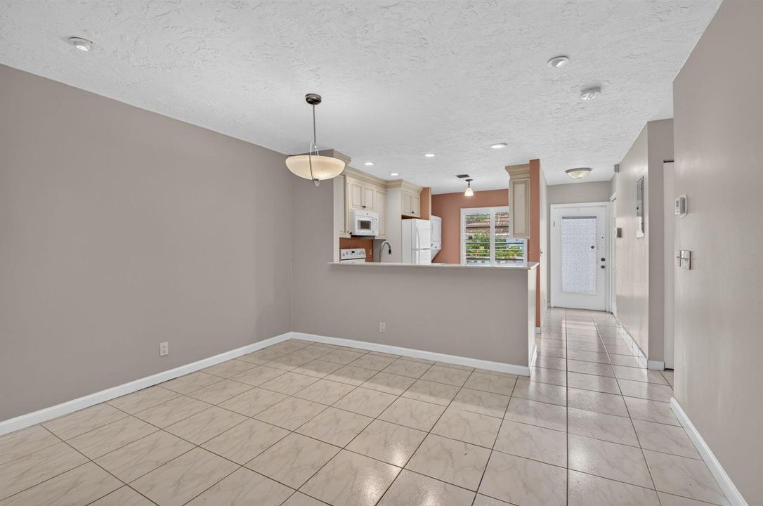 Living room and entry hall