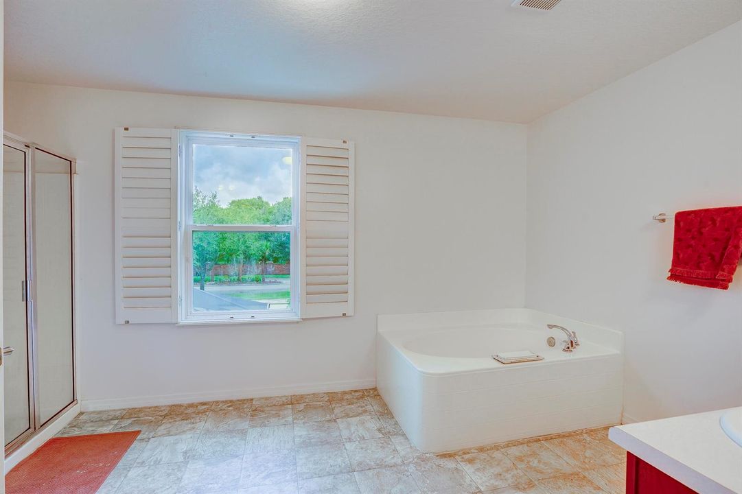 Primary, separate tub & shower