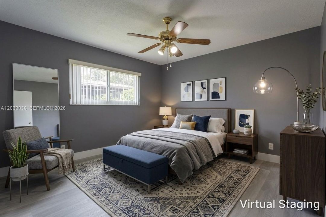 3 of 4 bedrooms