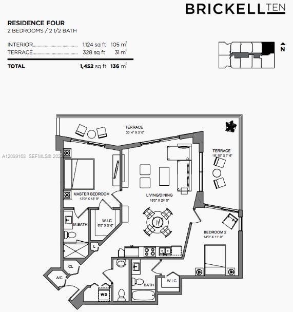 For Rent: $4,000 (2 beds, 2 baths, 1024 Square Feet)