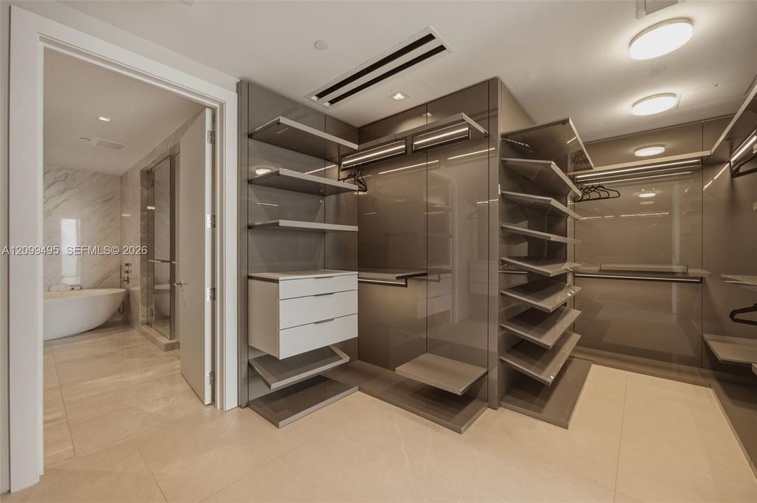 Master Bedroom with unique lay-out.