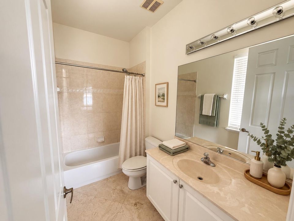 Warm organic modern bathroom refresh