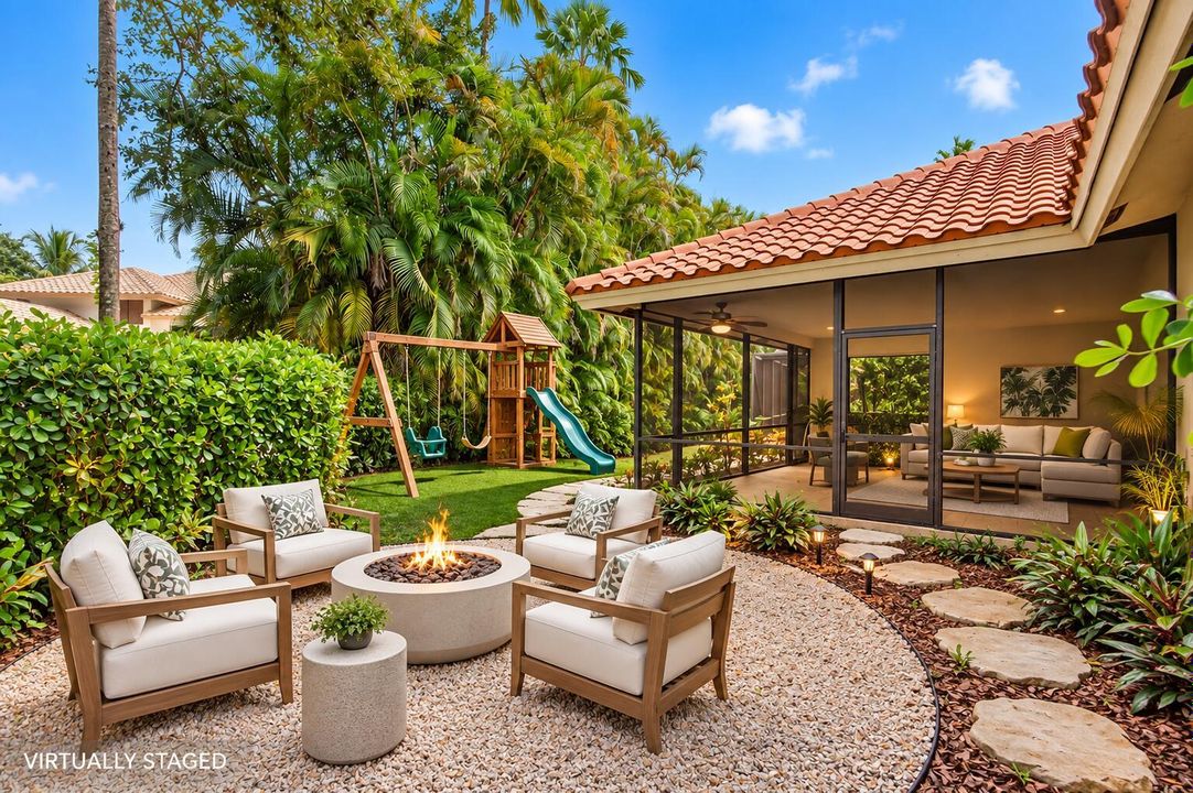 Side yard Virtually Staged