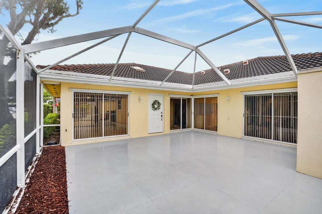 Generous patio