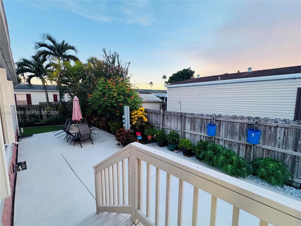 Back laundry door leads to Spacious Backyard