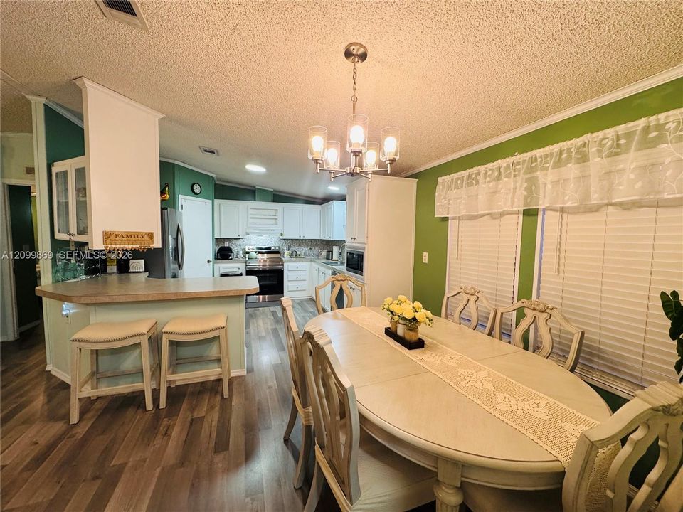 Big enough for a table to seat comfortably 6-8 people