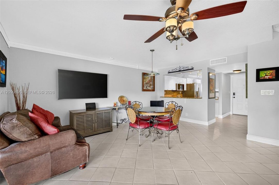 Spacious living area featuring an open layout for a bright, airy feel.