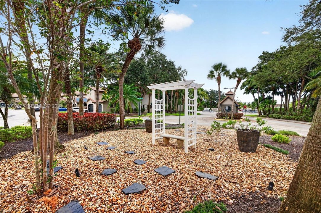 Garden by entrance