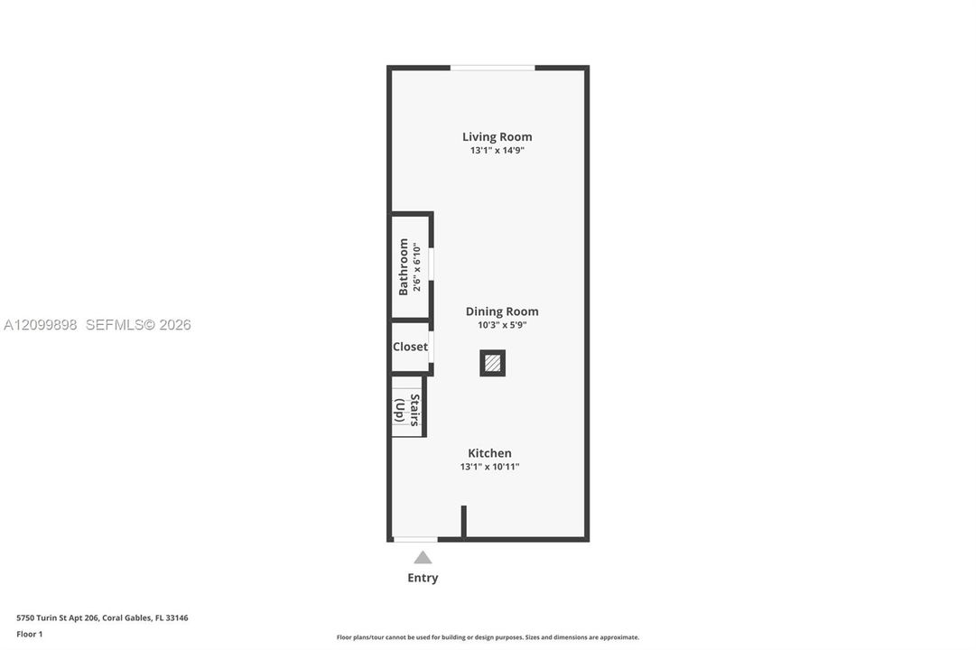 The first floor plan is entered from the second floor of the building.
