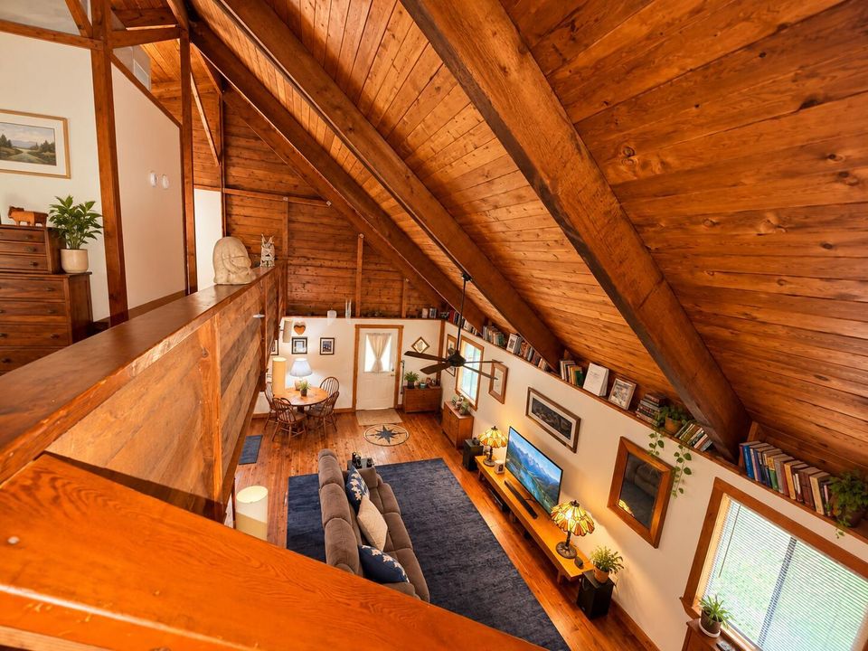 Cozy Rustic Cabin Loft Interior