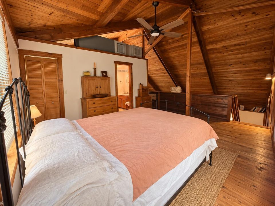 Warm Rustic Loft Bedroom