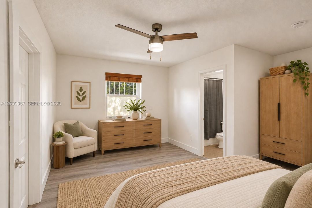 Primary Bedroom #2 w/Private entry Virtually Staged
