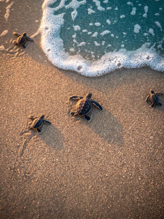 Baby sea turtles
