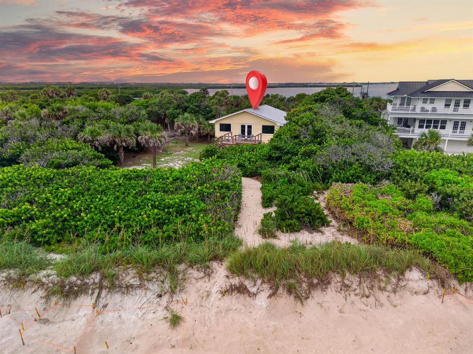 Natural path to beach