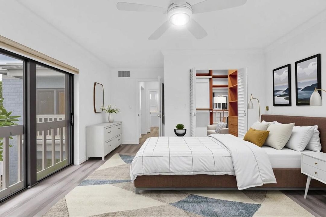 Primary Bedroom Virtually Staged