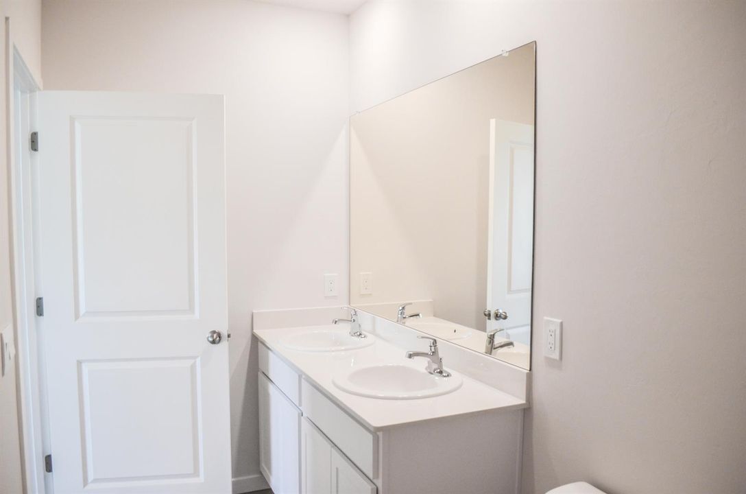 Spacious Bathroom Dual Sinks