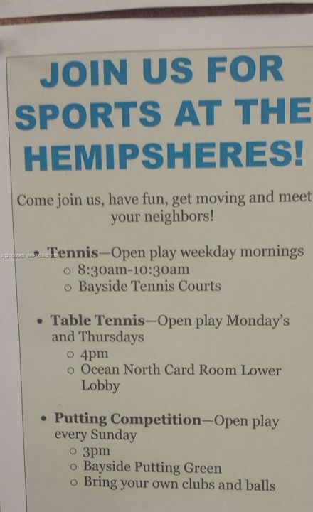 sports events
