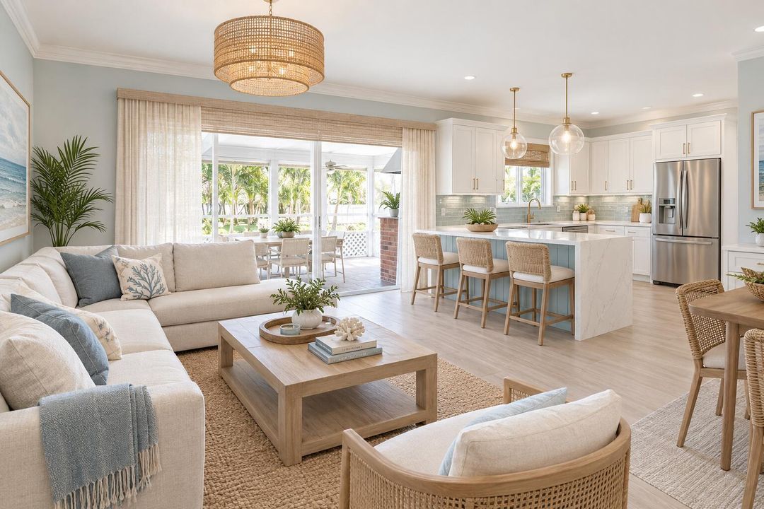 Updated kitchen living