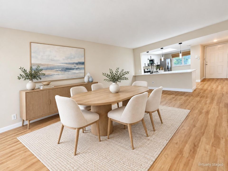 Inviting Contemporary Dining Room Stagin