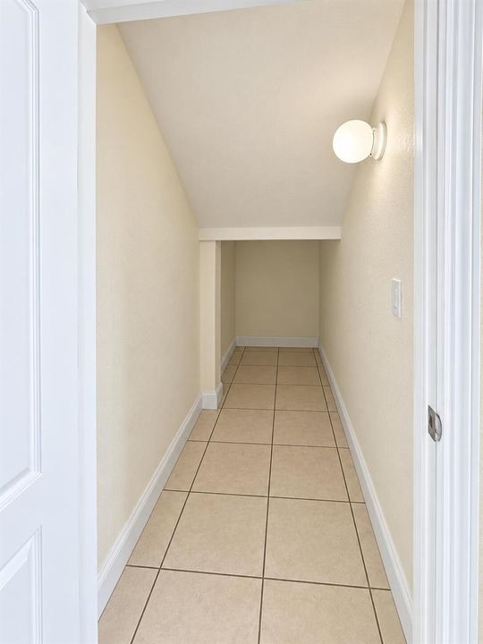 Extra storage under the stairs