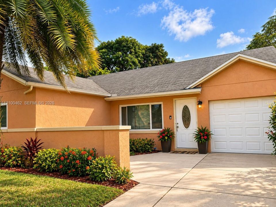 Landscaping and exterior virtual rendering to show potential