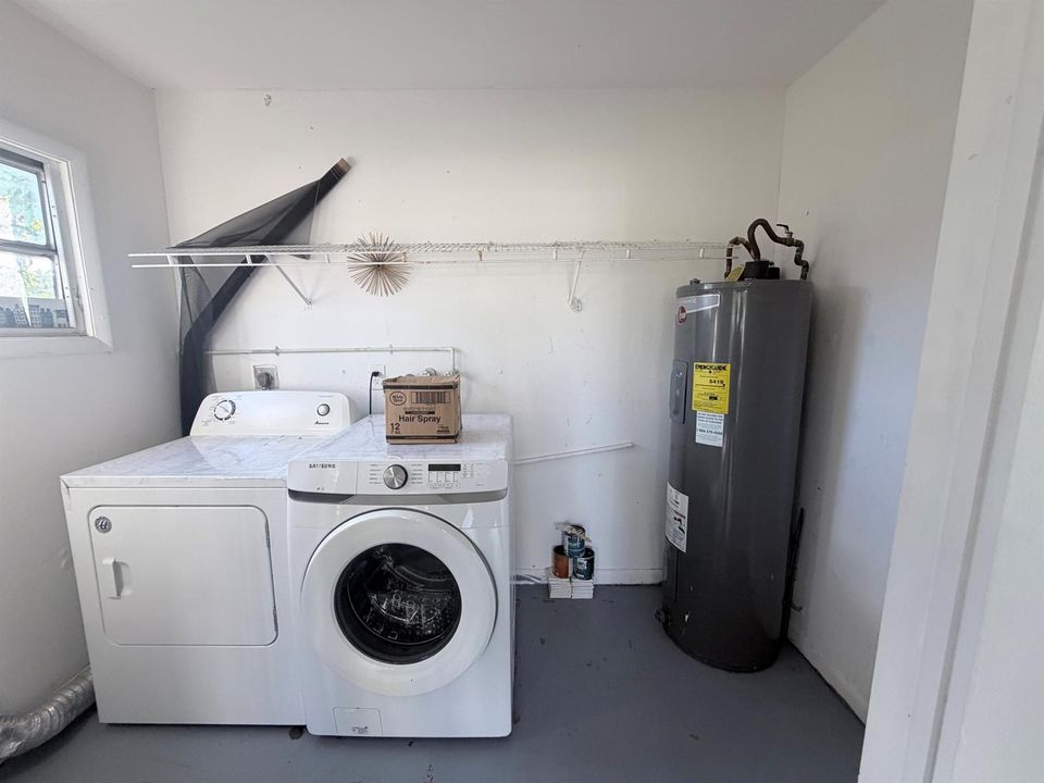 Washer Dryer and Storage