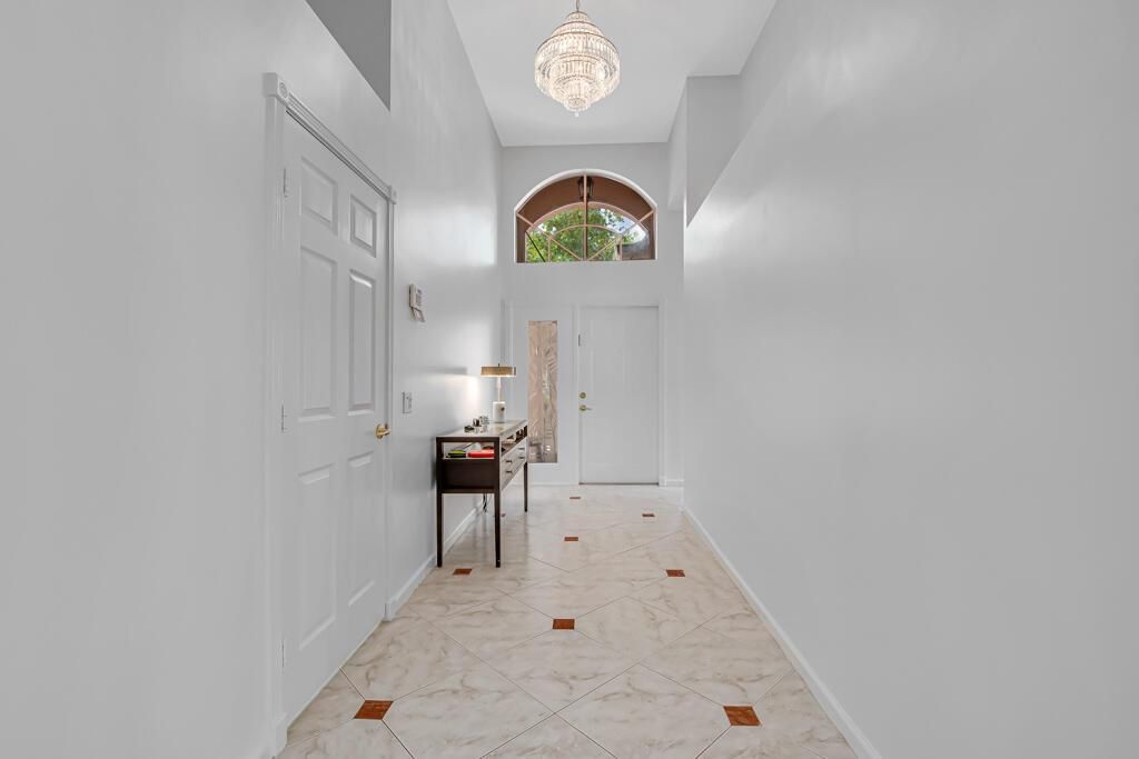 front hallway has high ceilings