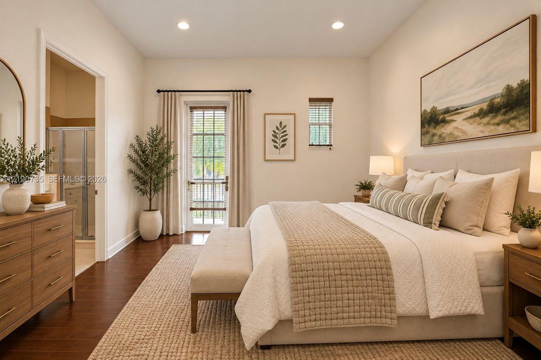 Owners bedroom Virtually staged