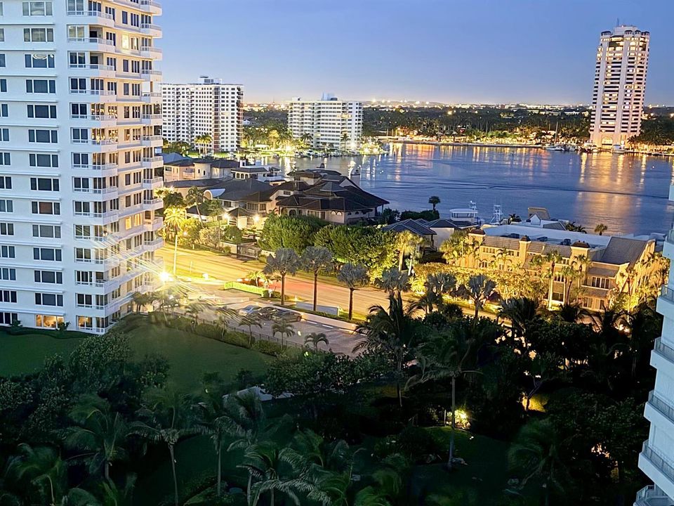 Lake view at night
