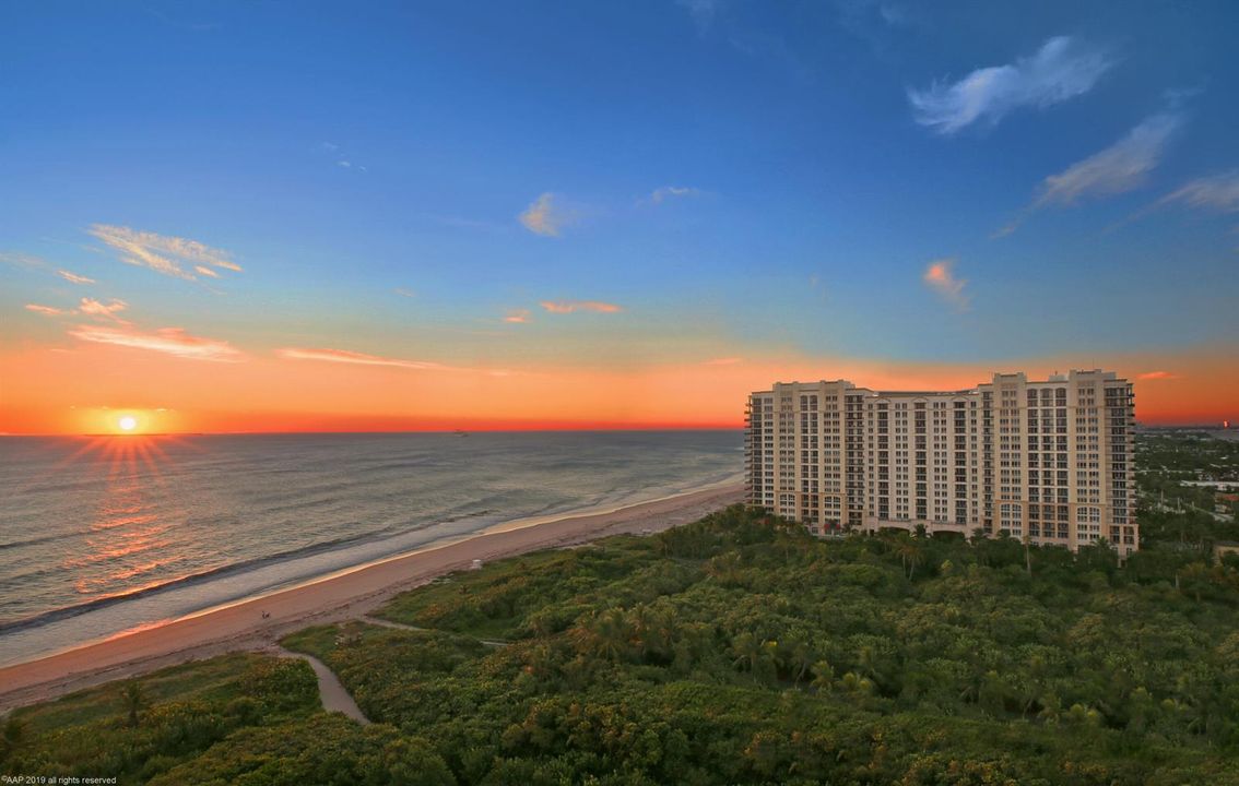 Resort at Singer Island aerial sunset 20