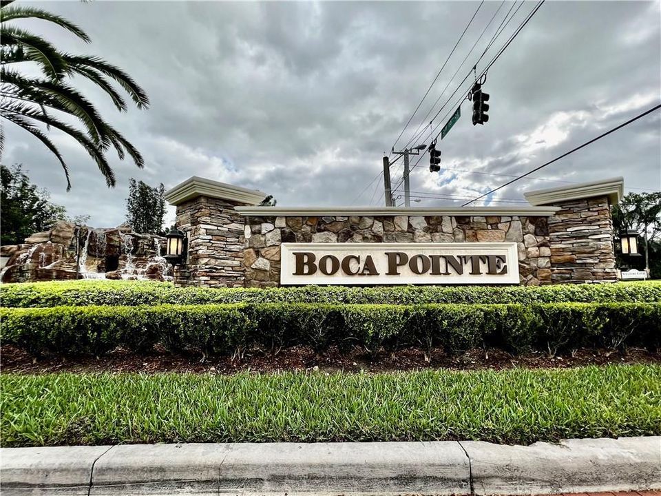 Entrance to gated Boca Pointe