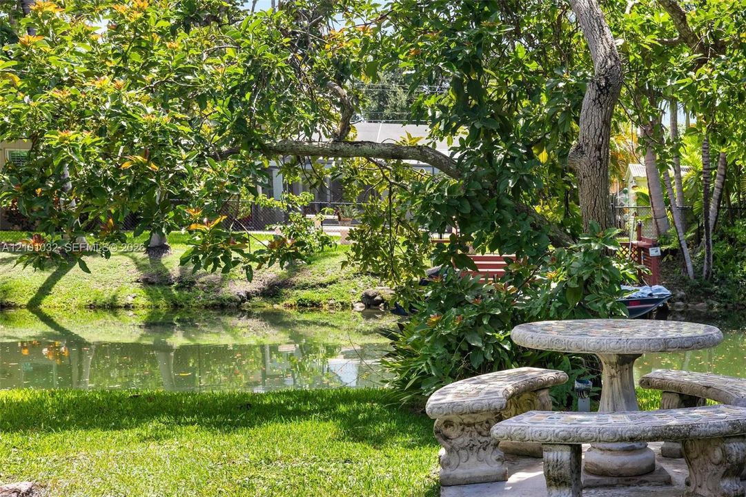 And beyond the backyard, the canal becomes an extension of your home.