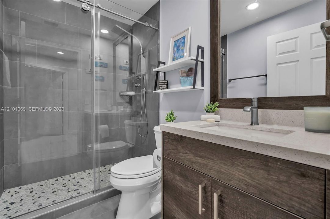Renovated guest bathroom