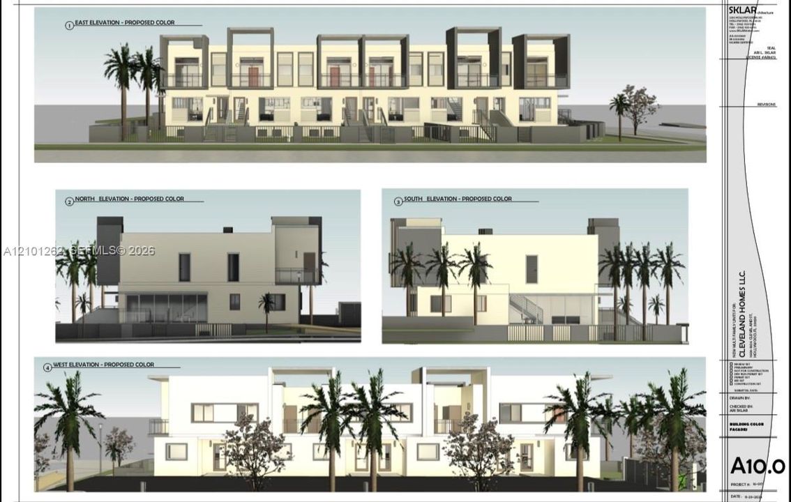 Architectural Elevation Drawing. Displaying technical renderings of the proposed exterior design for the property