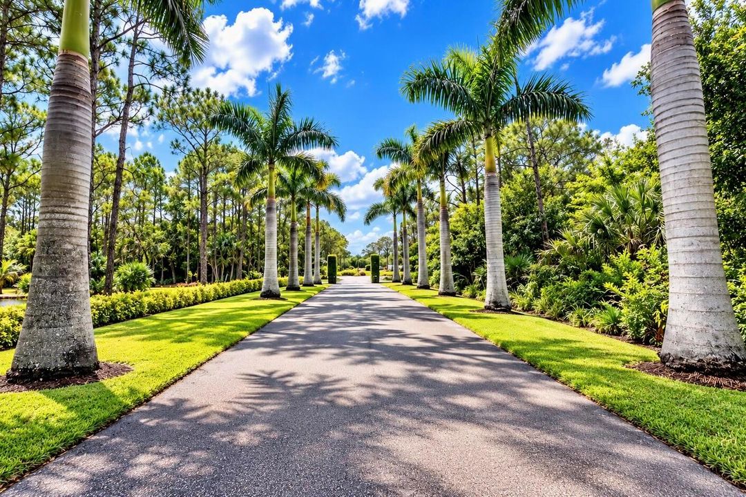 driveway to entry gate