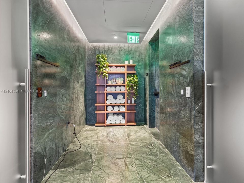 Sauna and steam room
