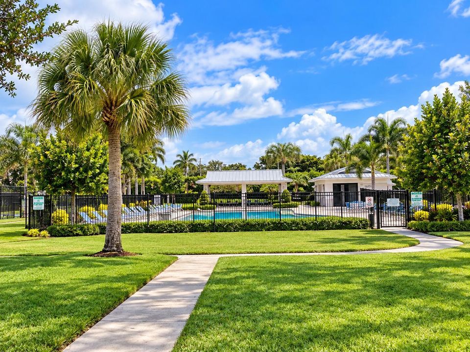 Tropical Community Pool Pathway