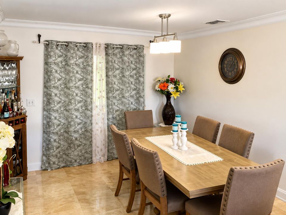 Elegant Dining Room with Candlelit Table