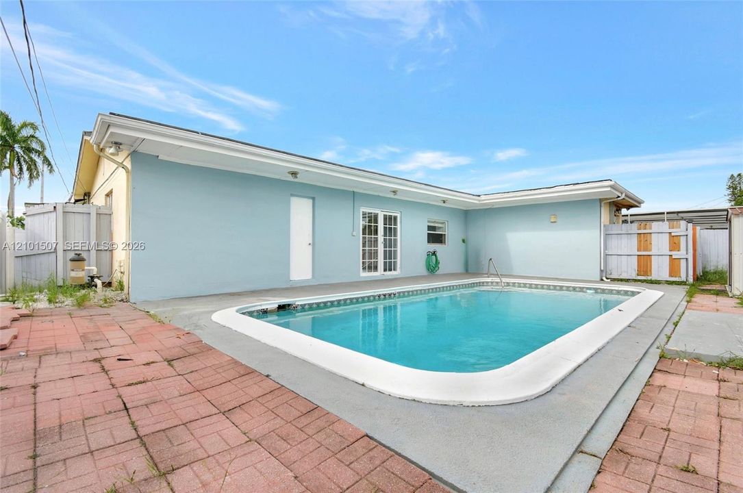 Pool and rear exterior
