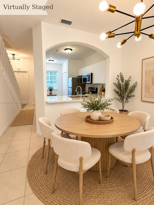 Virtually Staged Dinning Room