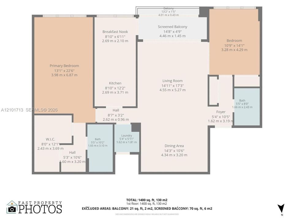 For Sale: $650,000 (2 beds, 2 baths, 1360 Square Feet)