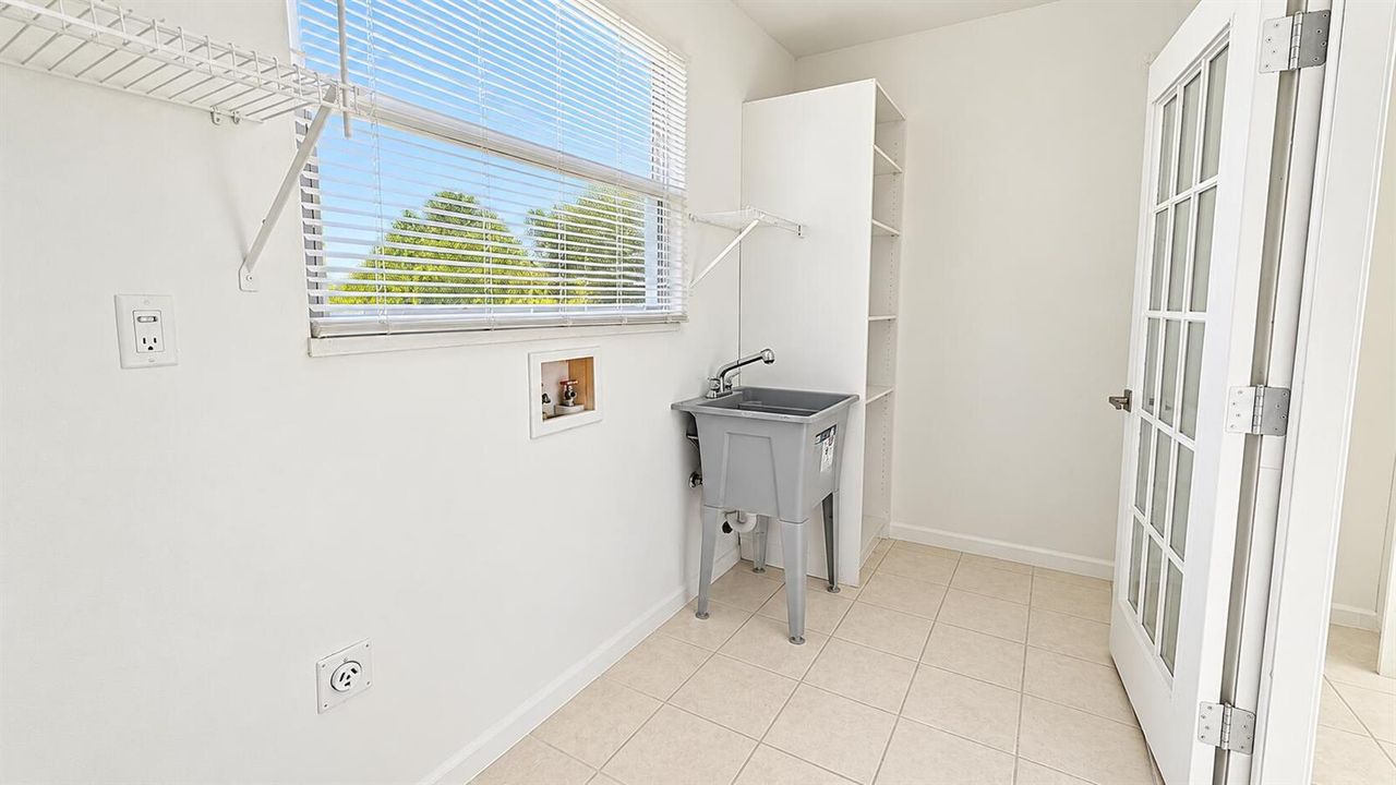 Bright Minimalist Laundry Room