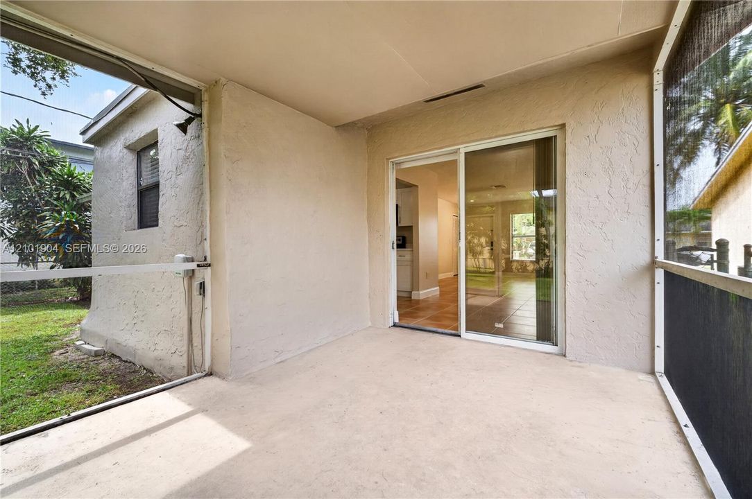 Screened patio