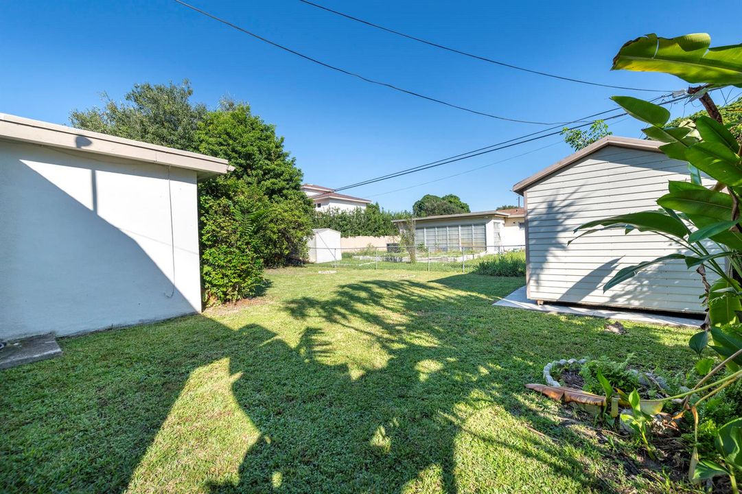 East side back yard - storage shed