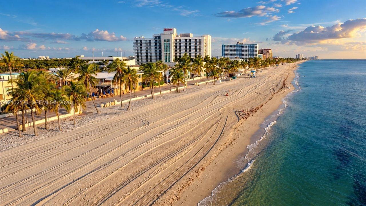 Famous Hollywood Beach. Only a short 3-mile distance away!