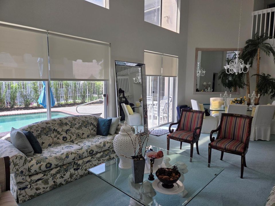 More Living room and dining room with po