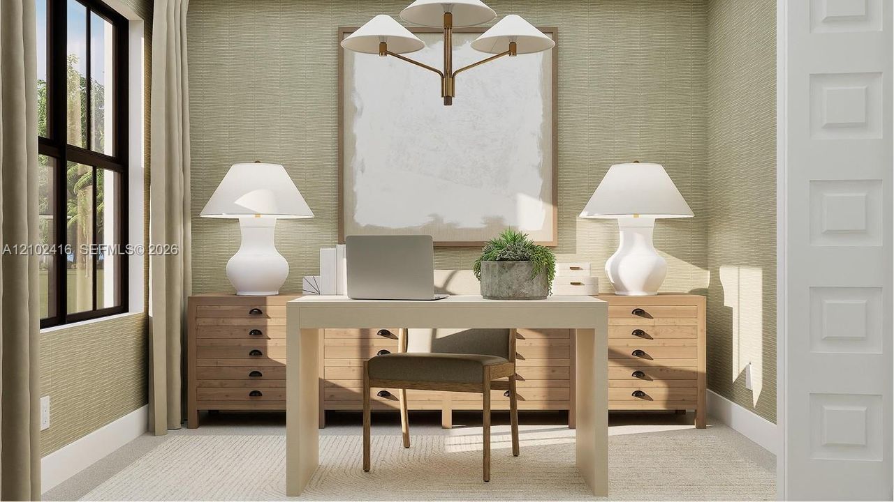 Either of the secondary bedrooms can act as a custom office, perfect for concentrating on important projects.